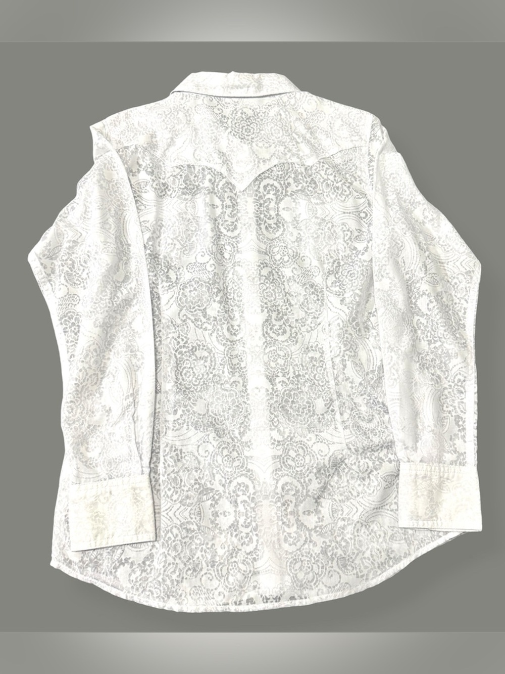 Ariat White Paisley Snap Western Shirt - Picture 2 of 5